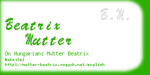 beatrix mutter business card